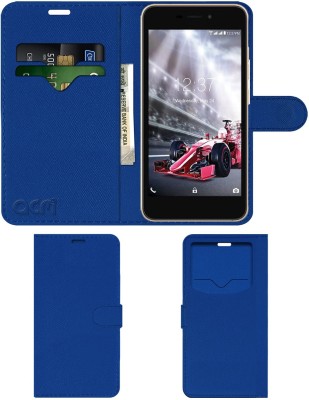 ACM Flip Cover for Intex Aqua Zenith - 4g(Blue, Cases with Holder, Pack of: 1)