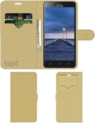 ACM Flip Cover for I-Smart Is 56 Mercury V2(Gold, Cases with Holder, Pack of: 1)