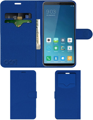 ACM Flip Cover for Mi Redmi Note 5(Blue, Cases with Holder, Pack of: 1)