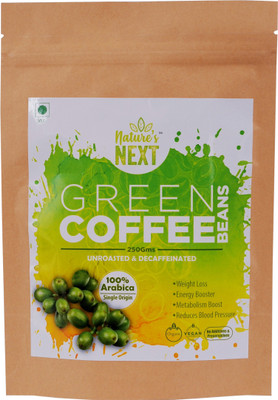 

Nature's Next Organic Green Coffee Beans - Unroasted & decaffeinated 250gms - Detox Drink, Weight Loss, Energy Booster Instant Coffee(250 g, Green Coffee Flavoured)