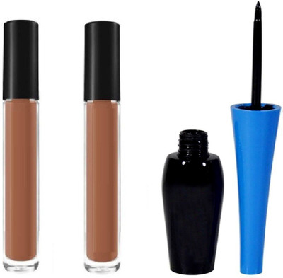 

Vedy Two Brown hot lipstick with one Eyeliner for woman and Girls(Set of 3)