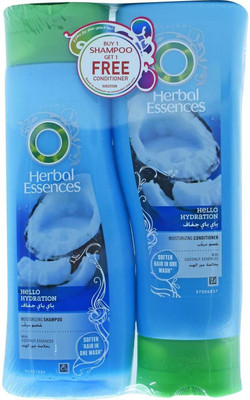

Herbal Essences Hello Hydration Moisturizing Shampoo + Conditioner, With Coconut Essences, 760ml(Set of 2)