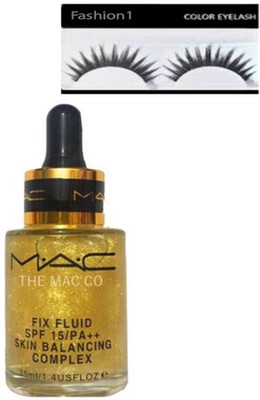 

FASHION 1 Imported combo of Mac fix fluid face serum 35ml and pair of eyelashes (set of 2)(Set of 2)