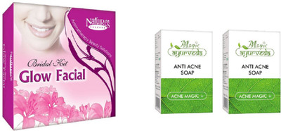 

Nature's Essence Bridal Kit Glow Facial (220 g) with 2 anti acnesoap(Set of 3)