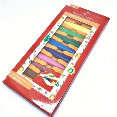 

Faber-Castell 10 kindergarten Grip Crayons Pack of 2(Set of 2, Orange, Red, Yellow, Green, Blue, Brown, Pink, Purple, Dark Green, Black)