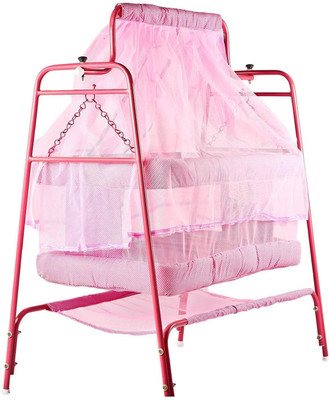 

Baybee Baby Baby Plush Swing Cradle- New Born Baby Swing Cradle with Mosquito Protection |Up to 10 kg Weight Capacity For 0 and 12 Month Kids Boys & Girls(Pink)