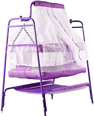 

Baybee Baby Baby Plush Swing Cradle- New Born Baby Swing Cradle with Mosquito Protection |Up to 10 kg Weight Capacity For 0 and 12 Month Kids Boys & Girls(Purple)
