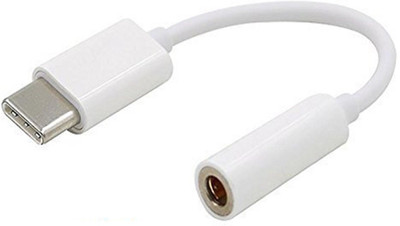 

Raptas Type C to 3.5mm Audio Jack Converter Headphone Adapter(White)