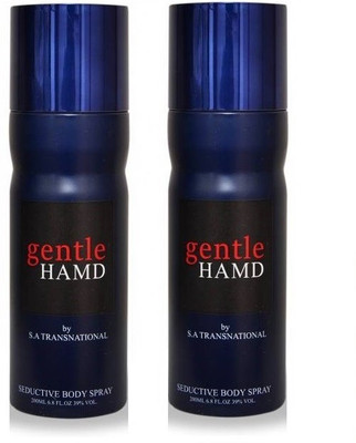 

HAMD GENTLE Body Spray - For Men & Women(400 ml, Pack of 2)
