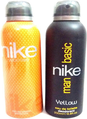 

Nike WOMAN AND MAN BASIC Deodorant Spray - For Men & Women(400 ml, Pack of 2)