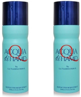 

HAMD ACQUA Body Spray - For Men & Women(400 ml, Pack of 2)