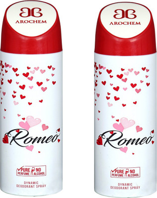 

AROCHEM ROMEO AND ROMEO DYNAMIC PURE DEODORANT Deodorant Spray - For Men & Women(200 ml, Pack of 2)