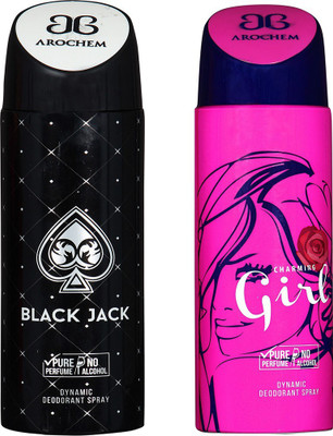 

AROCHEM BLACK JACK AND CHARMING GIRL DYNAMIC PURE DEODORANT Deodorant Spray - For Men & Women(200 ml, Pack of 2)