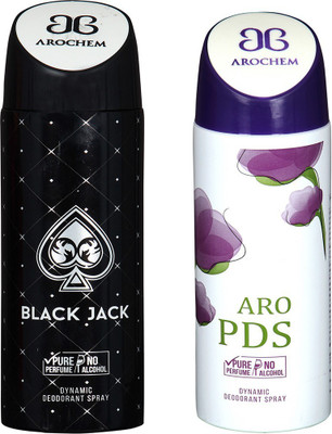 

AROCHEM BLACK JACK AND ARO PDS DYNAMIC PURE DEODORANT Deodorant Spray - For Men & Women(200 ml, Pack of 2)