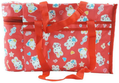 

Geniebox Baby Diaper Bag with 2 Bottle Holder Travelling Bag for Kids multi purpose baby bag(Red)