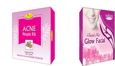 Nature's Essence Acne Pimple Kit (425 g )with bridal glow kit ( 220 g) 645 g(Set of 2)