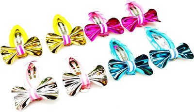

Fairytale Beautiful Elegant Shiny Bow Tic-Tack Clip Hair Pins For kids and Girls. Small Size Tic-Tack 4 cm * 1.5 cm. 4 Pair's Multi-Colour Set Hair Pin, Hair Clip, Tic Tac Clip, Hair Accessory Set(Multicolor)