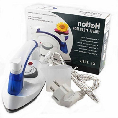 

Saisaien 700 Watt Mini Travel Steam Iron with Foldable Handle, Compact & Lightweight (White) Steam Iron(White, Blue), Blue;white