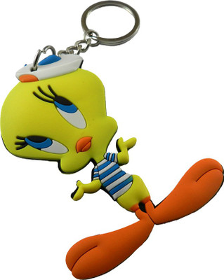 

Techpro Doublesided Rubber Orange Foot Tweety Bird Key Chain(Multicolor)