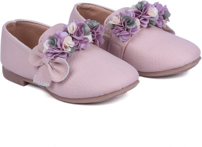 

FEETWELL Girls Velcro Moccasins(Pink