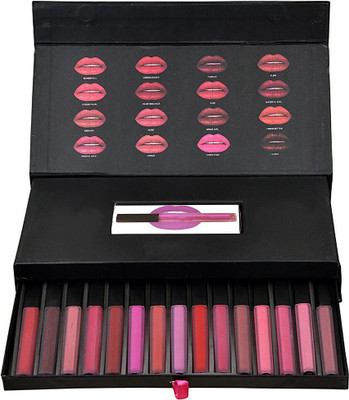 

Fasteck Best of da Beauty Liquid Matte Lipstick (set of 16)(Black)