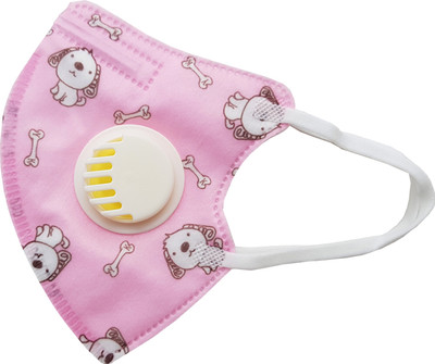 

Vritraz N95 PM 2.5 Kids Child Children Anti-Pollution Activated Carbon Face Mask with Breathing Valve (Pink,Pack of 1) Mask