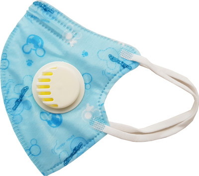 

Vritraz N95 PM 2.5 Kids Child Children Anti-Pollution Activated Carbon Face Mask with Breathing Valve (Dark Blue,Pack of 1) Mask