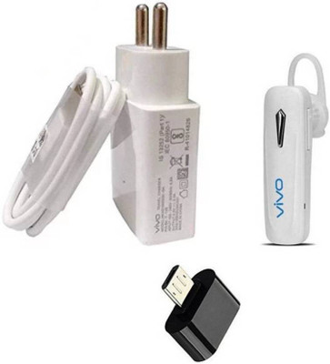 Vivo Wall Charger Accessory Combo for MOBILE ACCESSORIES(White)