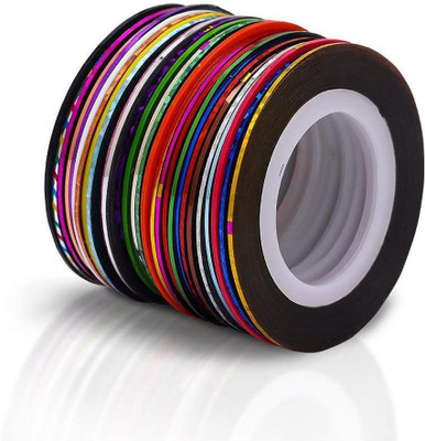 

SYGA Multicolored Colors Rolls Striping Tape Lines, Narrow Nail Tape for Nail Art Decoration Thin Stickers(Multicolor)