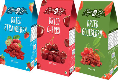 

Chox N Bix Dried Gojiberry Cherries, Strawberries(300 g, Vacuum Pack)