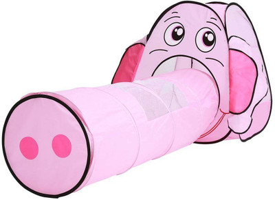 

Baybee Elephant Children Play Tent with Crawl Tunnel, 2 in 1 Pop Up Play Tent for Kids Indoor Outdoor(Pink)