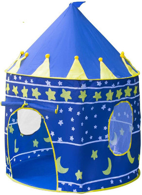 

Baybee Playhouse Castle Tent - Includes Portable Carry Bag and Foldable for Travel, Indoor/Outdoor, Great for Backyard, Play Areas, etc(Blue)