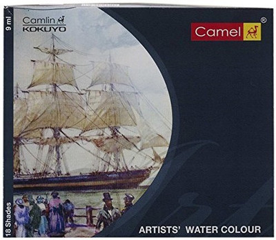 Camlin Kokuyo Artist's Water Color Box - 9ml tubes, 18 Shades(Set of 1, Multicolor)