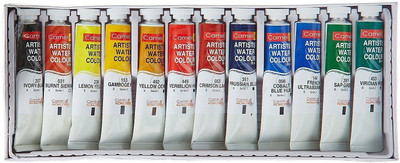 Camlin Kokuyo Artist's Water Color - 20ml each, 12 Shades(Set of 1, Multicolor)