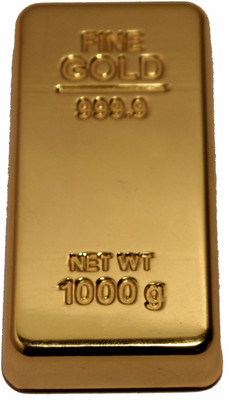 Umpire technologies Creative Novelty Gold bar bullion paperweight simulation gold brick Metal Paper Weights  with Gold Finish(Set Of 1, Golden)