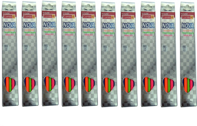 

Camlin NOVA GLOWING TRIANGULAR PENCILS WITH SCALES 15cm (Pack of 10) Pencil(Multicolor)