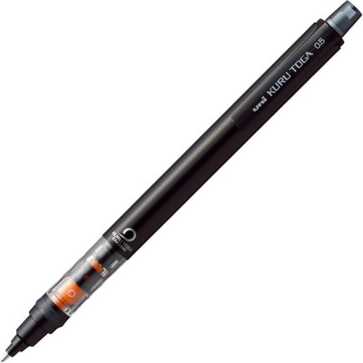 

UNI Mechanical Pencil, Kuru Toga Pipe Slide Model 0.5mm Lead, Black (M54521P.24) Pencil(Black)