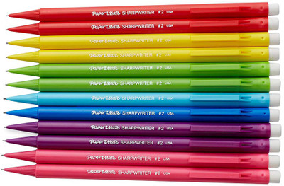 

Paper Mate SharpWriter Mechanical Pencils, 0.7mm, HB #2, Assorted Colors, 12 Count Pencil(Multicolor)