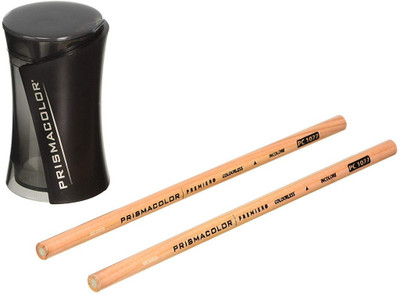 

Prismacolor Premier Pencil Sharpener 1786520 with PC1077 Colorless Blender Pencils, 2 Piece Pencil(Black)