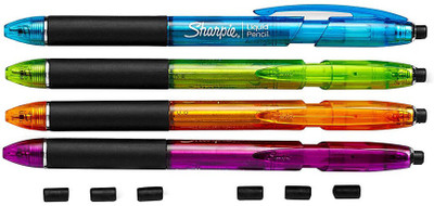 

Sharpie Pencils with 6 Eraser Refills, 0.5mm, Fashion Colors, 4-Pack (1801864) Pencil(Multicolor)