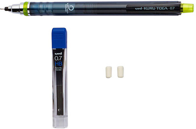 

Uni Ball KuruToga Mechanical Pencil, 0.7mm, HB #2, 1 Count Pencil(Black)