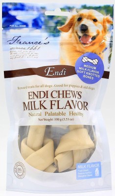 

Foodie Puppies Milk Flavored Medium Soft Knotted Bones for Dogs, 100g Dog Chew(100 g, Pack of 1)