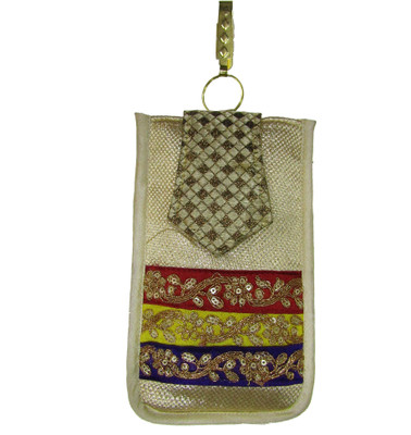 

Deepsum Wedding Party Saree Clutch Mobile Pouch Waist Clip Ladies Purse Gift For Women Mobile Pouch (Gold) Mobile Pouch(Gold)