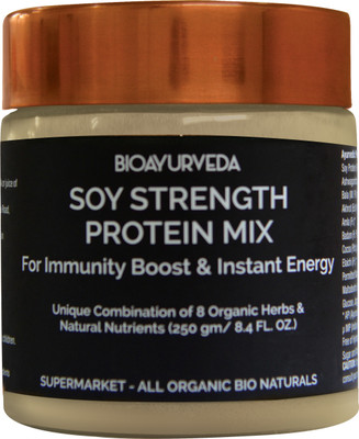 

BioAyurveda SOY STRENGTH PROTEIN MIX 250 g Protein Blends(250 g, Unflavored)