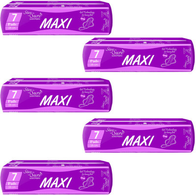 

Staysure STAY SURE 28CM MAXI XL Sanitary Pad(Pack of 7)