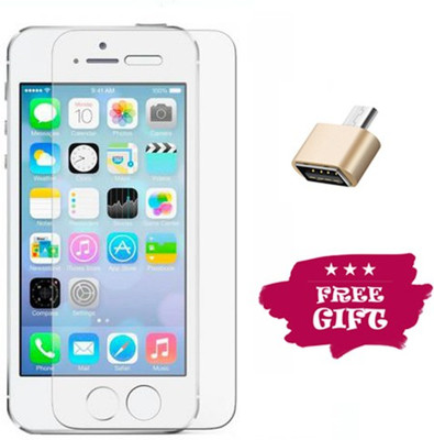 Tempered Glasses Edge To Edge Tempered Glass for Apple Iphone 5s OTG Free(Pack of 1)