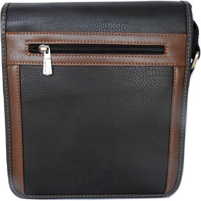 

Avani Men Formal Black Genuine Leather Sling Bag