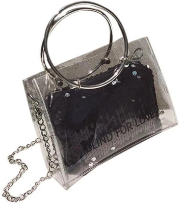 

cider Girls Evening/Party Black Silicon Sling Bag