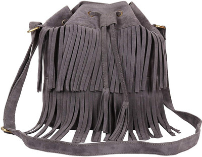

Ayeshu Women Casual Grey PU Sling Bag