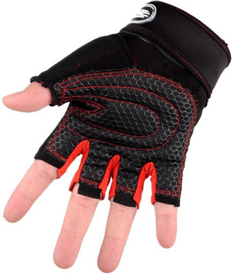 

NIRVA Gym Gloves Heavyweight Sports Exercise Weight Lifting Gloves Gym & Fitness Gloves (, Red, Black
